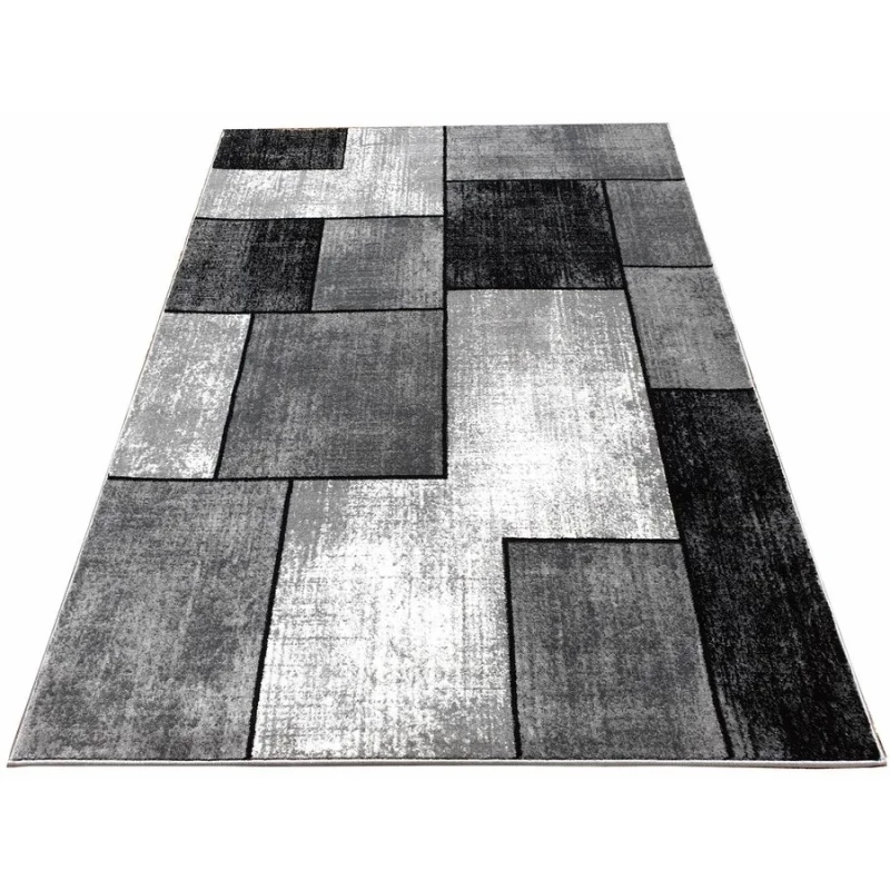 Teppich 180x260 cm DEMIAN - grau / schwarz / weiß