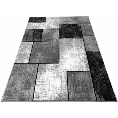 Teppich 180x260 cm DEMIAN - grau / schwarz / weiß
