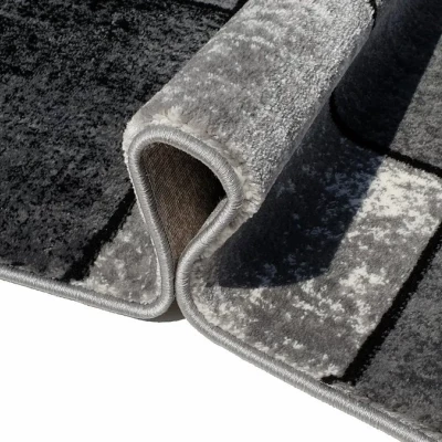 Teppich 180x260 cm DEMIAN - grau / schwarz / weiß