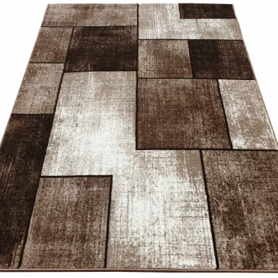 Geometrischer Stückteppich 200x290 cm DEMIAN - braun / beige