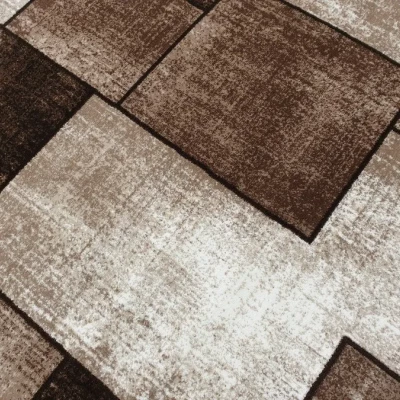 Geometrischer Stückteppich 160x220 cm DEMIAN - braun / beige