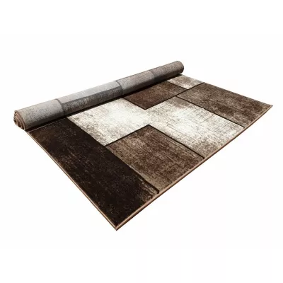 Geometrischer Stückteppich 160x220 cm DEMIAN - braun / beige