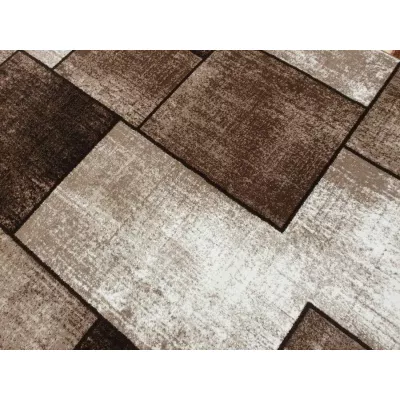 Geometrischer Stückteppich 150x300 cm DEMIAN - braun / beige