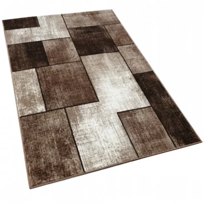 Geometrischer Stückteppich 150x300 cm DEMIAN - braun / beige