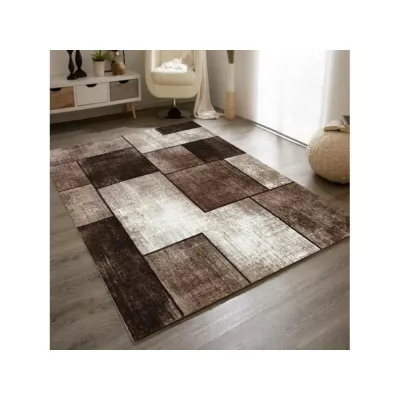 Geometrischer Stückteppich 150x300 cm DEMIAN - braun / beige
