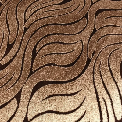 Moderner rechteckiger Teppich 200x400 cm DEMIAN - braun / beige