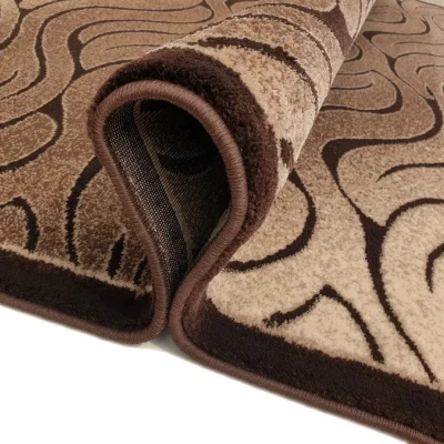 Moderner rechteckiger Teppich 160x220 cm DEMIAN - braun / beige