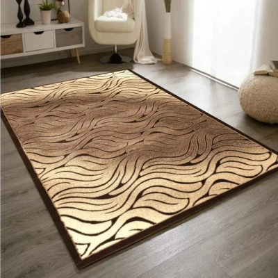 Moderner rechteckiger Teppich 160x220 cm DEMIAN - braun / beige