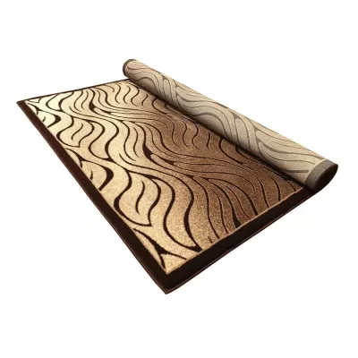 Moderner rechteckiger Teppich 80x150 cm DEMIAN - braun / beige