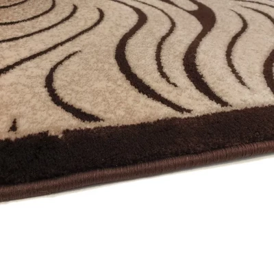 Moderner rechteckiger Teppich 80x150 cm DEMIAN - braun / beige