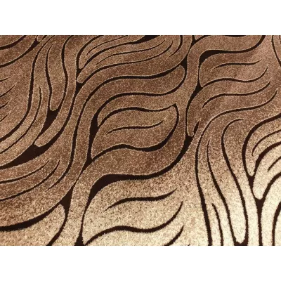 Moderner rechteckiger Teppich 80x150 cm DEMIAN - braun / beige