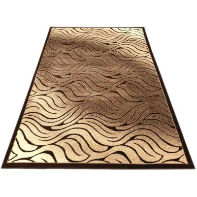 Moderner rechteckiger Teppich 80x150 cm DEMIAN - braun / beige