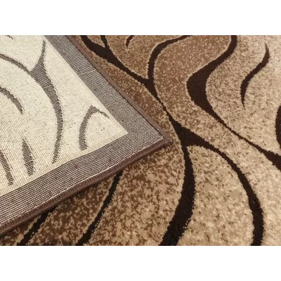 Moderner rechteckiger Teppich 80x150 cm DEMIAN - braun / beige