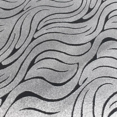 Moderner rechteckiger Teppich 200x290 cm DEMIAN - grau / schwarz