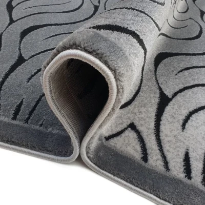 Moderner rechteckiger Teppich 200x290 cm DEMIAN - grau / schwarz