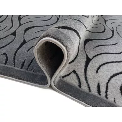 Moderner rechteckiger Teppich 200x290 cm DEMIAN - grau / schwarz