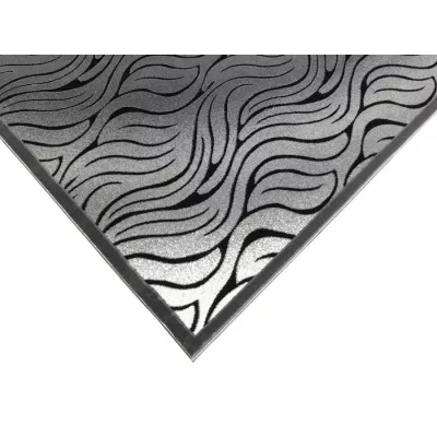 Moderner rechteckiger Teppich 200x290 cm DEMIAN - grau / schwarz