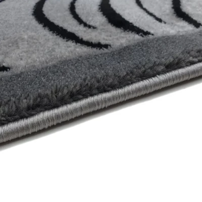 Moderner rechteckiger Teppich 200x290 cm DEMIAN - grau / schwarz