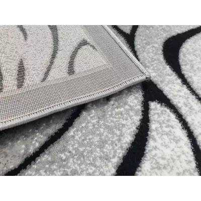 Moderner rechteckiger Teppich 150x300 cm DEMIAN - grau / schwarz