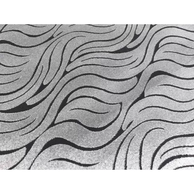Moderner rechteckiger Teppich 150x300 cm DEMIAN - grau / schwarz