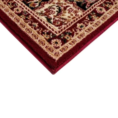 Orientalischer Stückteppich 70x140 cm LUCHO - rot / gemustert
