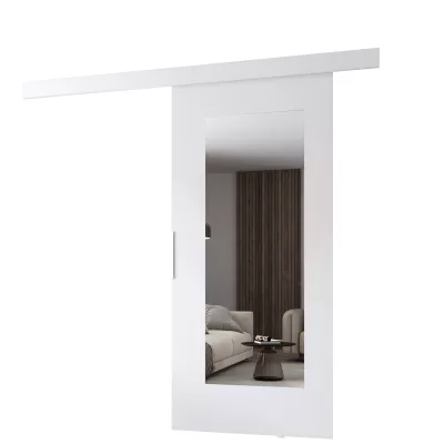 Schiebetür mit Spiegel BARRET 9 - 76 cm, weiß
