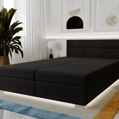 Boxspringbett 180x200 ROSIE 1 - schwarz