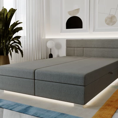 Boxspringbett 180x200 ROSIE 1 - grau
