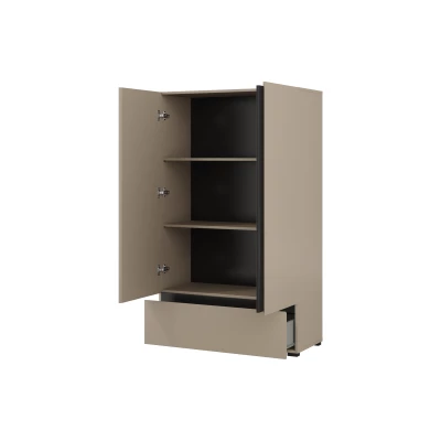 Schrank mit Schublade 89 cm GLENROSE - Kongo / Schwarz