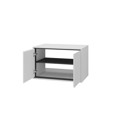 Waschtischunterschrank 78 cm AMPHION - weiß/schwarz