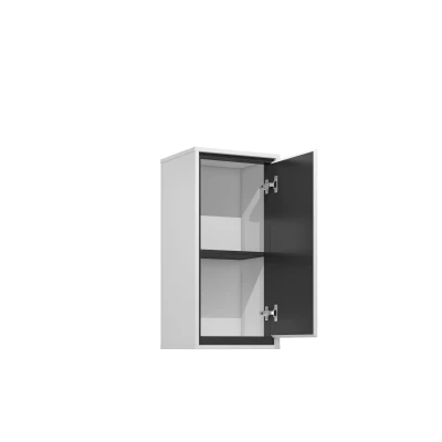 Wandhängender Badezimmerschrank 35 cm AMPHION - weiß/schwarz