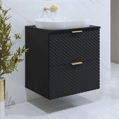 EUREKA Waschbeckenunterschrank 60 cm - schwarz