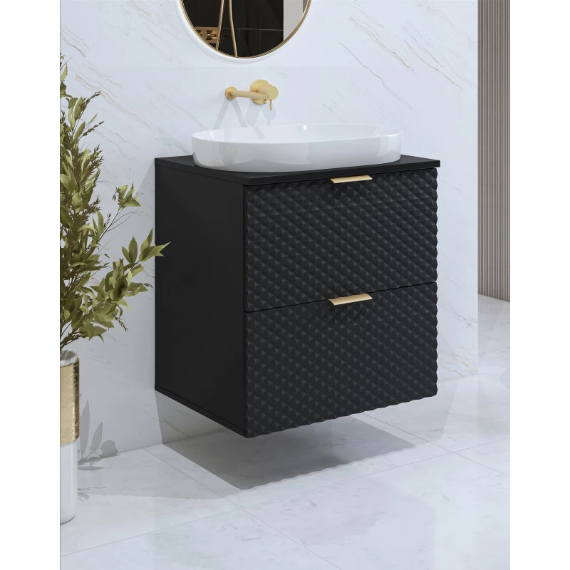 EUREKA Waschbeckenunterschrank 60 cm - schwarz