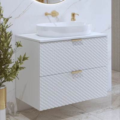 EUREKA Waschbeckenunterschrank 80 cm - weiß