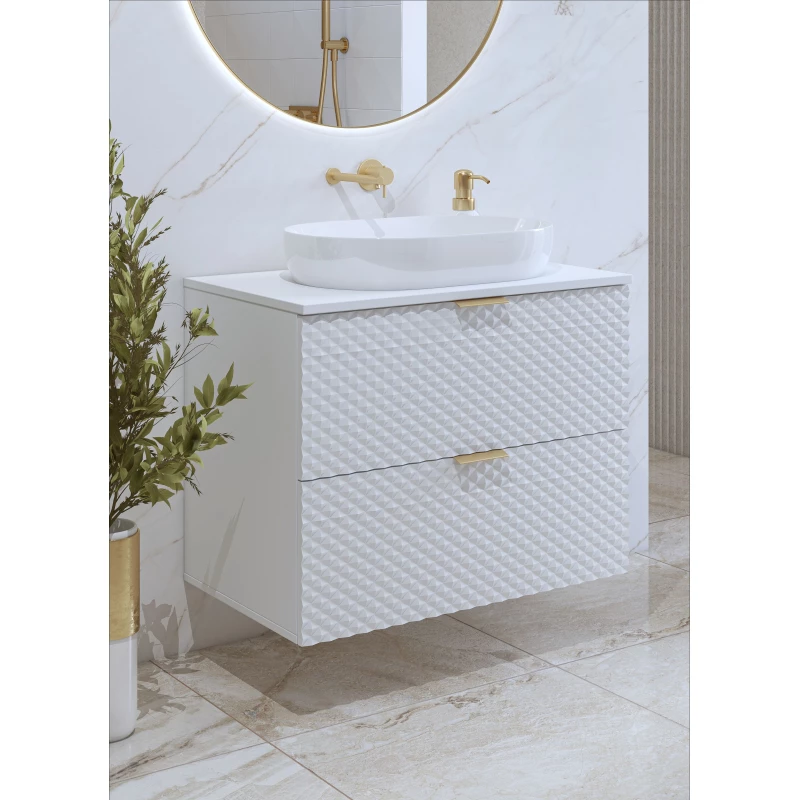 EUREKA Waschbeckenunterschrank 80 cm - weiß