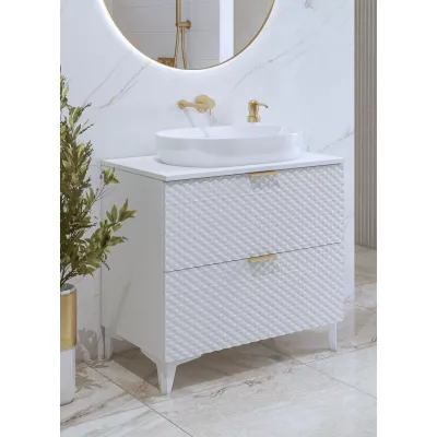 EUREKA Waschbeckenunterschrank 80 cm - weiß