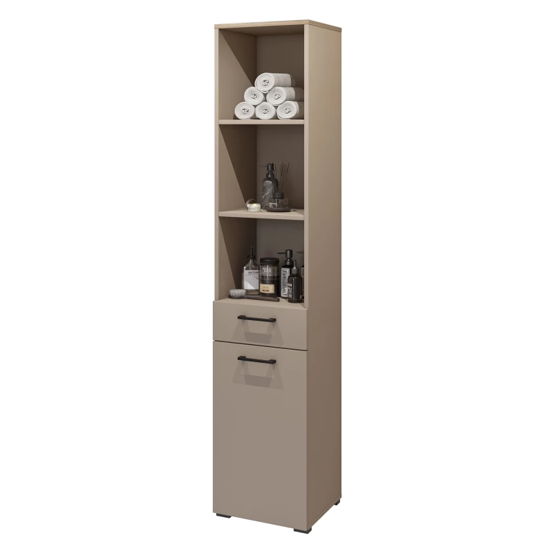 TRISS Hochschrank mit Wäschekorb – Kongo/Eiche