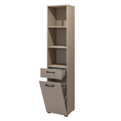 TRISS Hochschrank mit Wäschekorb – Kongo/Eiche
