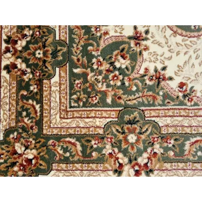Orientalischer Stückteppich 140x190 cm LUCHO oval - grün