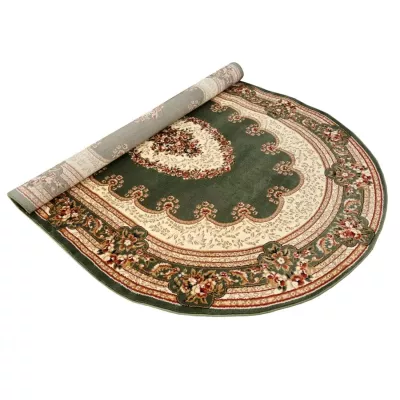 Orientalischer Stückteppich 70x140 cm LUCHO oval - grün