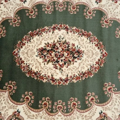 Orientalischer Stückteppich 70x140 cm LUCHO oval - grün