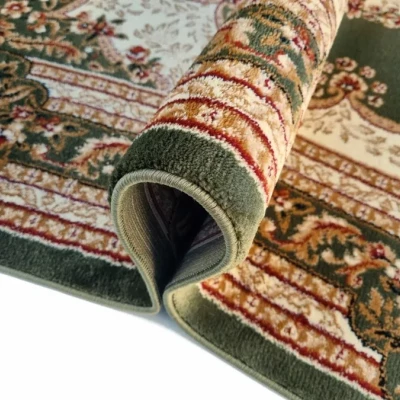 Orientalischer Stückteppich 70x140 cm LUCHO oval - grün