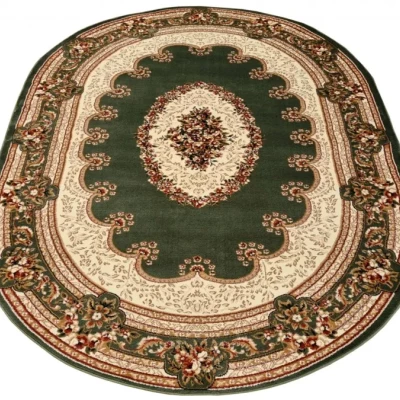 Orientalischer Stückteppich 70x140 cm LUCHO oval - grün