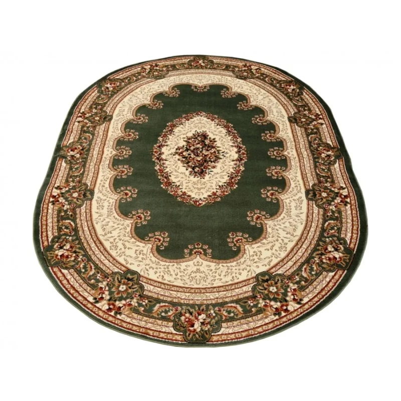 Orientalischer Stückteppich 70x140 cm LUCHO oval - grün