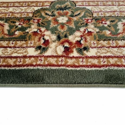 Orientalischer Stückteppich 70x140 cm LUCHO oval - grün