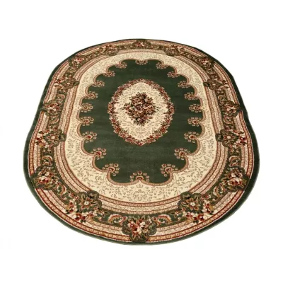 Orientalischer Stückteppich 60x100 cm LUCHO oval - grün