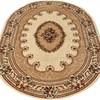 Orientteppich 140x190 cm LUCHO oval - creme