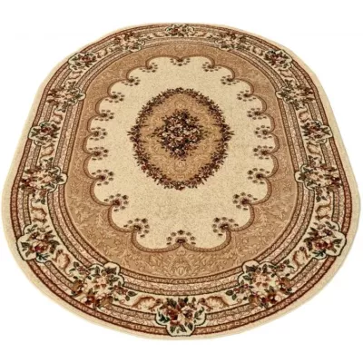 Orientteppich 140x190 cm LUCHO oval - creme