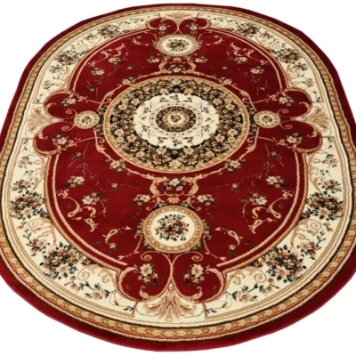 Ovaler Stückteppich 140x190 cm LUCHO - rot