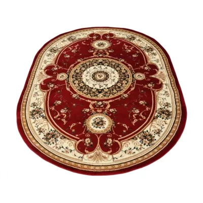 Ovaler Stückteppich 140x190 cm LUCHO - rot
